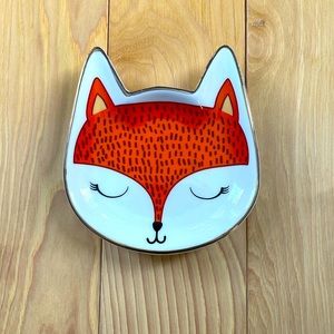 Fox ceramic ring dish trinkets dish